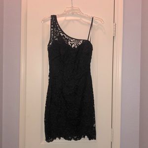 Mini Black lace cocktail dress